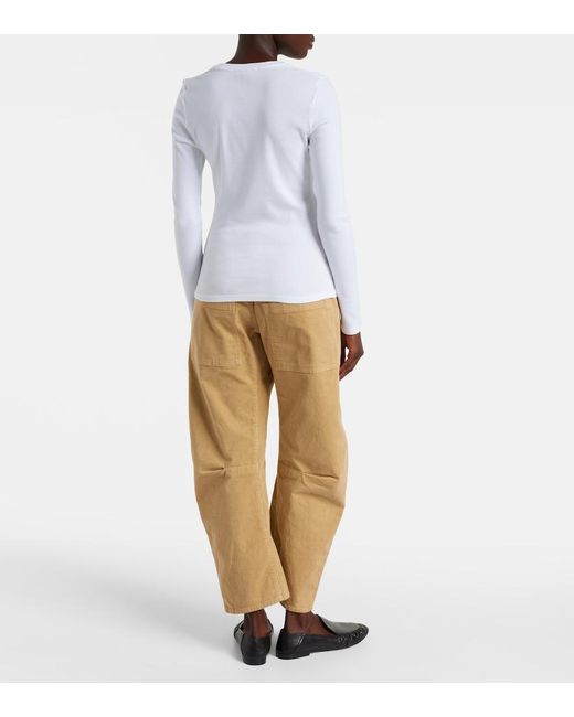 Nili Lotan White Emilie Cotton Jersey T-Shirt