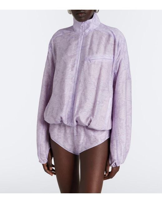 Christopher Esber Purple Light Leak Jacquard Romper