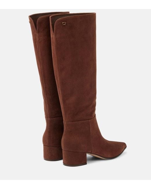 Gianvito Rossi Brown 45 Suede Knee-High Boots