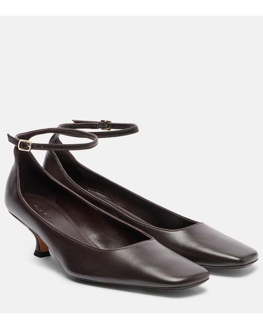 Calvin Klein Brown Anna Leather Pumps