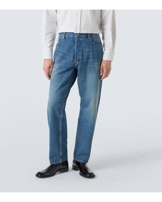 Jeans Rectos Mick De Tiro Medio Saint Laurent de hombre de color Blue