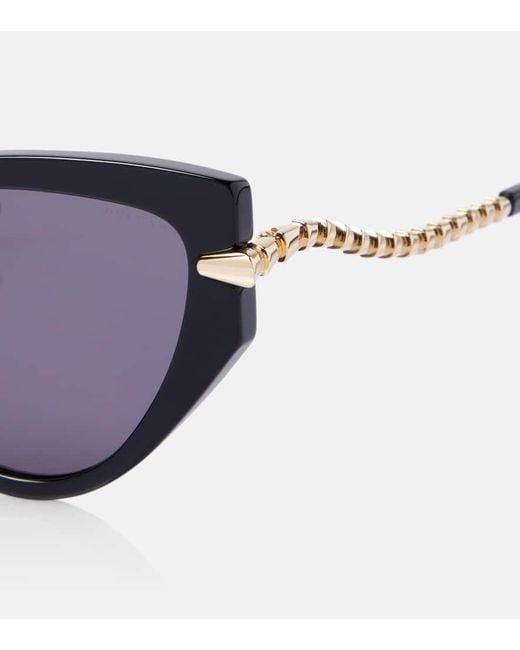 BVLGARI Brown Cat-Eye-Sonnenbrille Serpenti Viper