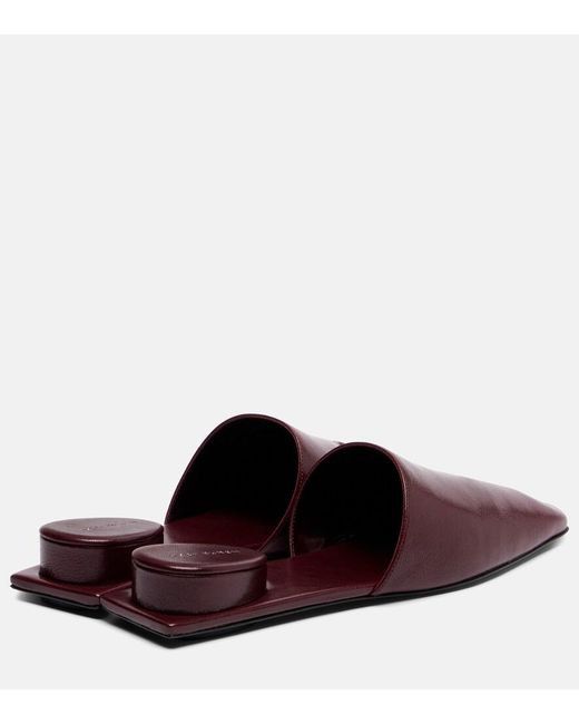 Tory Burch Brown Pierced Leather Mules