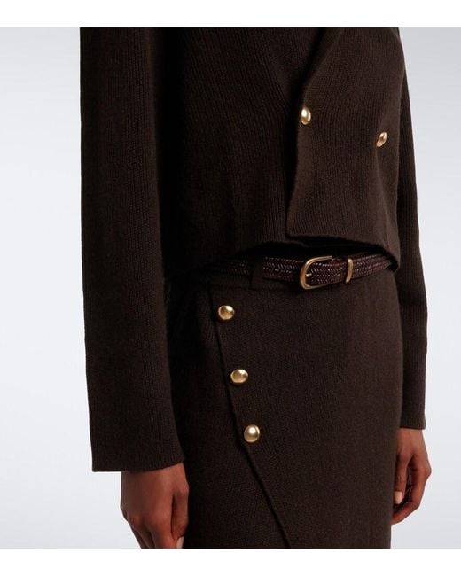 Jardin Des Orangers Black Cropped Wool And Cashmere Jacket