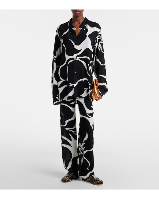 Dries Van Noten Black Printed Shirt