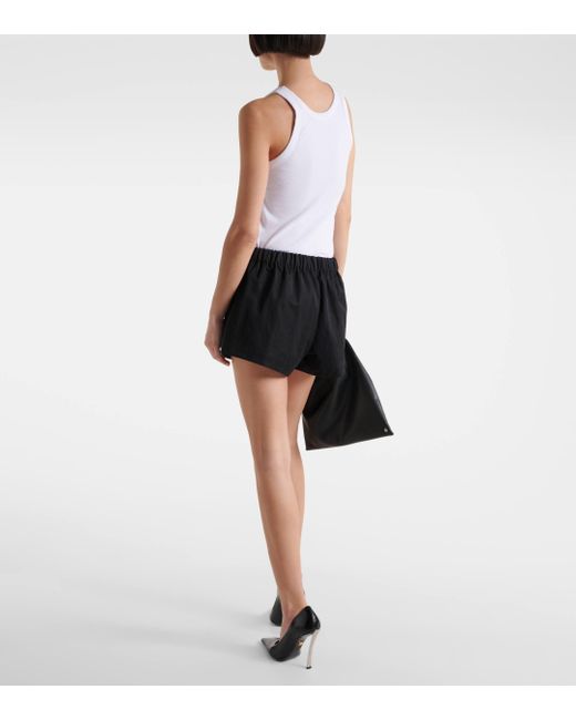 Wardrobe NYC Black Cotton-blend Drill Shorts