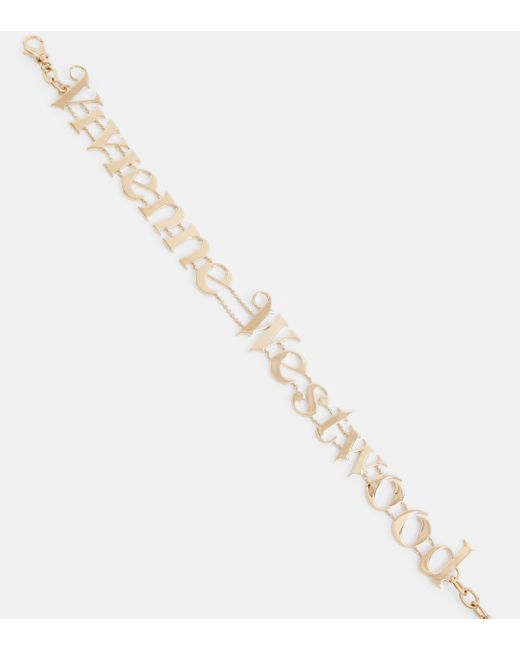 Vivienne Westwood Metallic Raimunda Branded-lettering Brass Choker