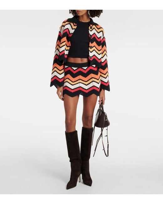 Alanui Multicolor Kaleidoscopic Cotton-Blend Miniskirt