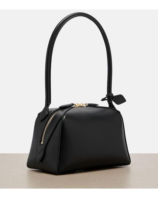 Alaïa Black Le Bouledogue Small Leather Tote Bag