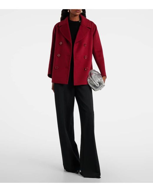 Max Mara Red Elise Virgin Wool Jacket