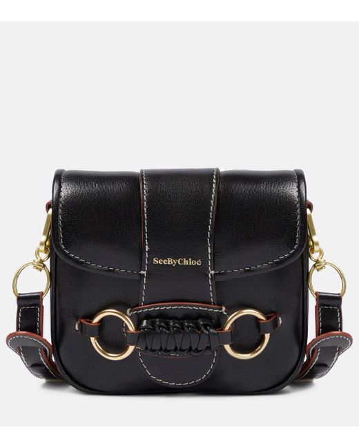 See By Chloé Black See By Chloe Schultertasche Saddie Small aus Leder