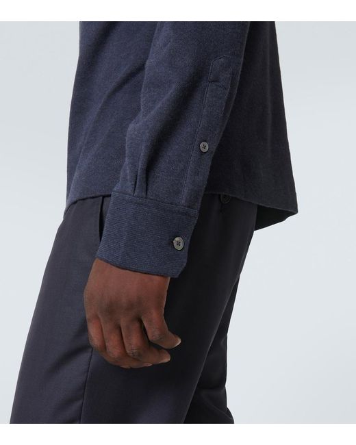 Zegna Blue Cotton Polo Shirt for men