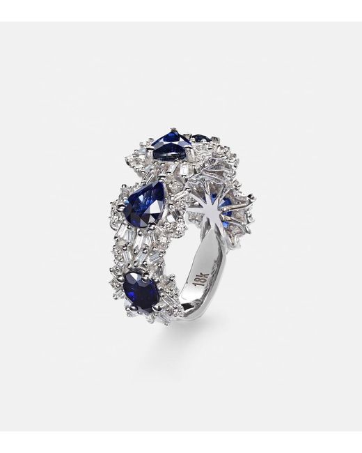 Suzanne Kalan Blue 18Kt Ring With Sapphires And Diamonds