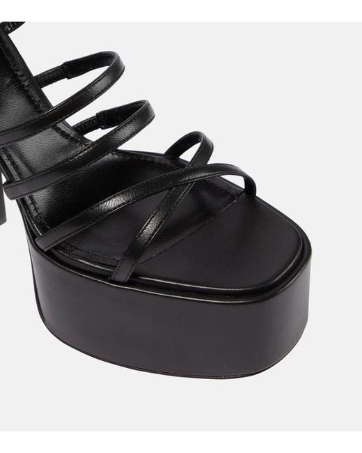 Sandalias Evita De Piel Adornada Paris Texas de color Black