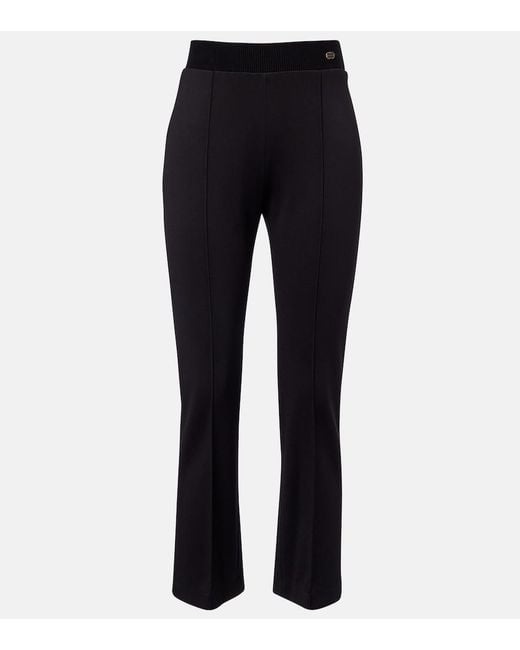 Agnona Blue Jersey Cropped Slim Pants