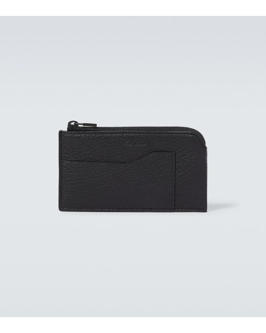 Loro Piana Black Extra Leather Card Case for men