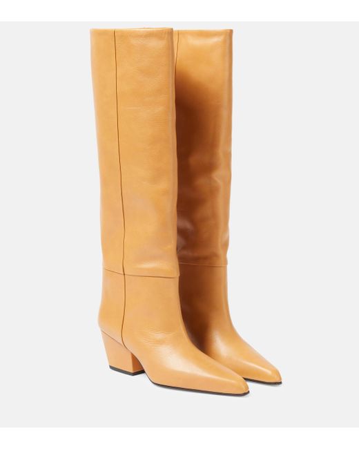 Paris Texas Brown Jane Leather Knee-high Boots