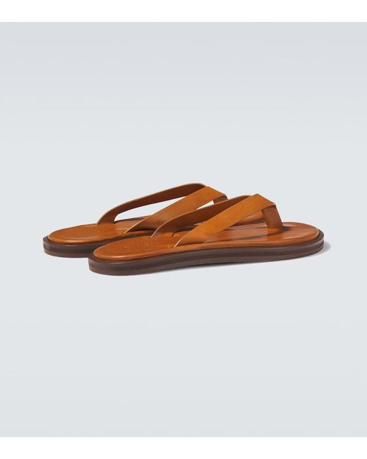 Studio Nicholson Brown Curren Leather Thong Sandals for men