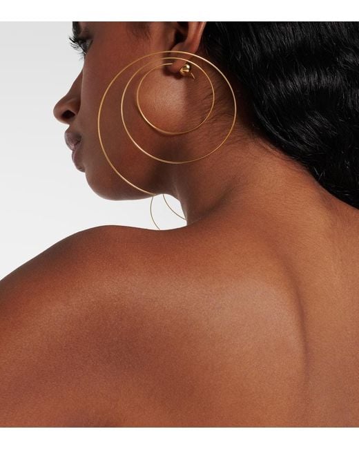 Alaïa White Ohrringe Thin Spiral S