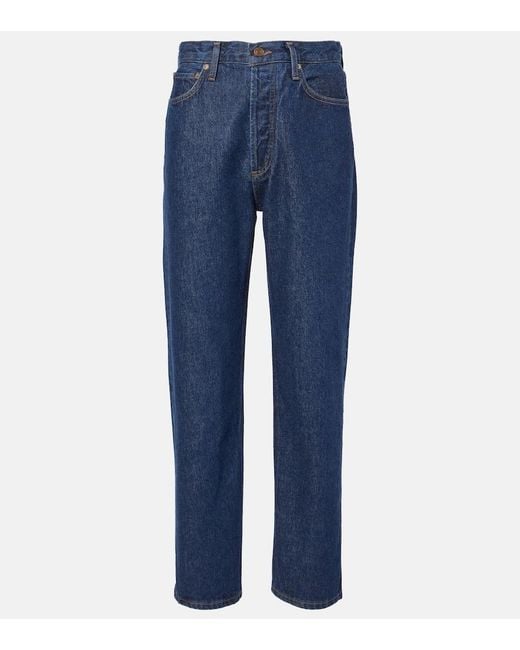 Agolde Blue '90S Pinch Waist High-Rise Straight Jeans