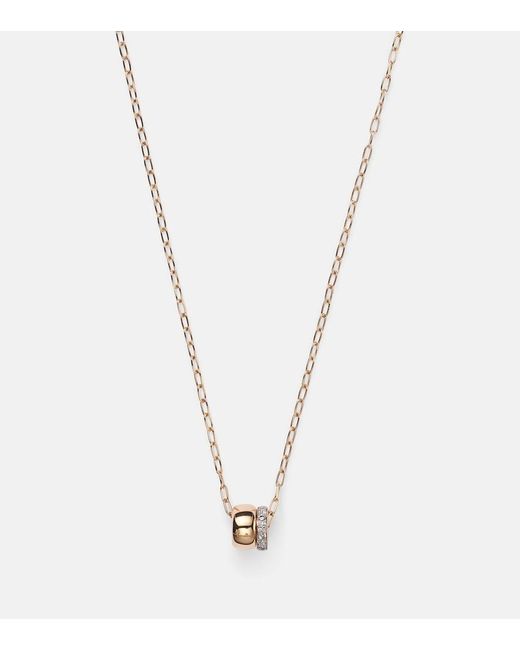 Pomellato White Iconica 18kt Gold Necklace With Diamonds