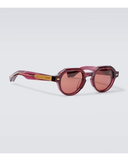 Jacques Marie Mage Brown Pontain Round Sunglasses for men