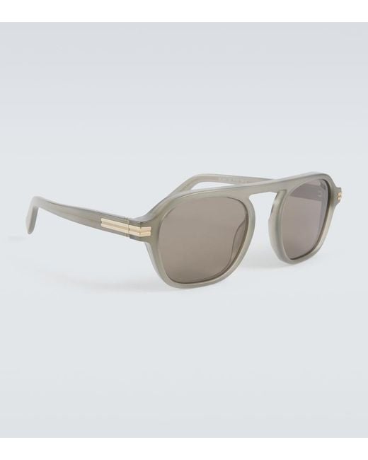 Zegna Gray Aurora Ii Flat-Top Sunglasses for men
