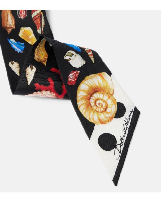 Dolce & Gabbana Multicolor Capri Printed Silk Twill Scarf