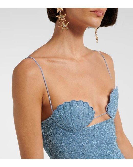 Oseree Blue Lumiere Minidress
