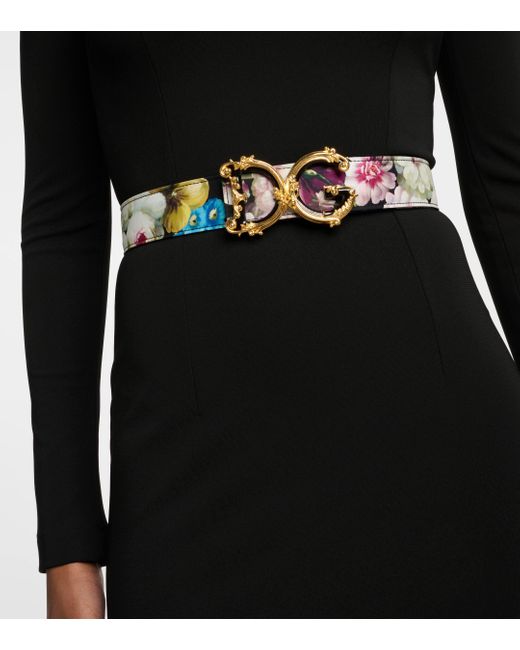 Dolce & Gabbana Multicolor Dg Girls 40mm Floral Satin Belt