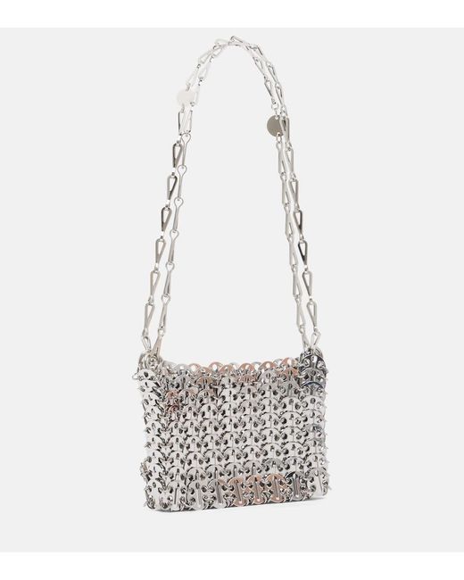 Rabanne White 1969 Nano Embellished Shoulder Bag