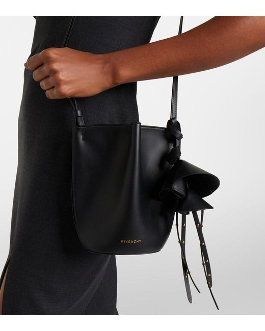 Givenchy White Snap Mini Leather Bucket Bag