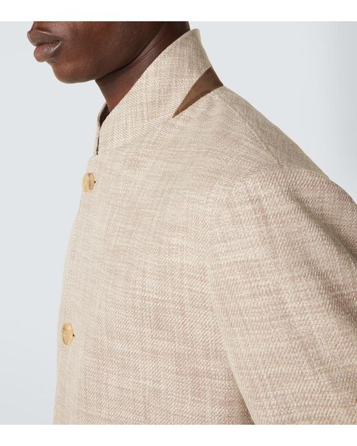 Canali Natural Cotton, Wool, And Silk Blazer for men