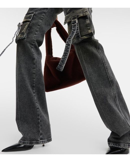 Blumarine Black Low-Rise Denim Cargo Pants