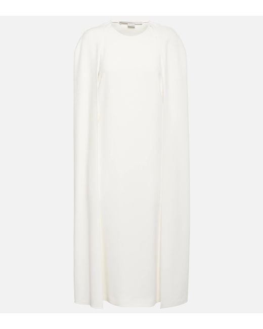 Stella McCartney White Cape Midi Dress