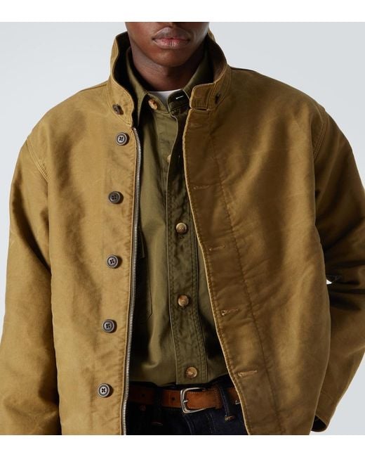RRL Green Corduroy-Trimmed Cotton Jacket for men
