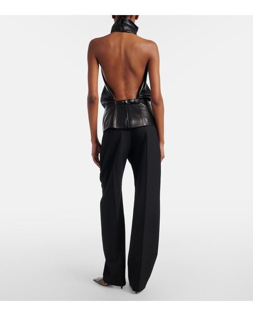 Khaite Blue Mita Virgin Wool Straight Pants