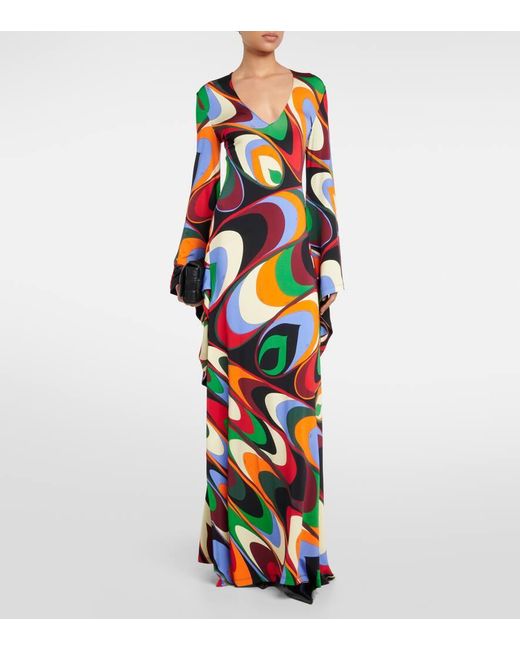 Emilio Pucci Red Onde Jersey Gown