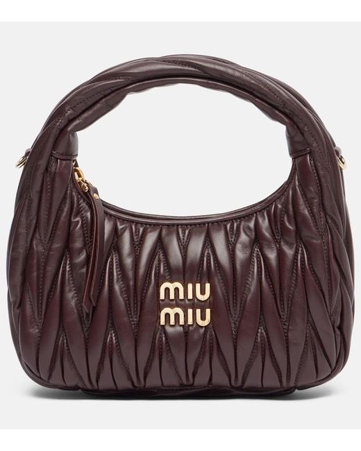 Miu Miu Purple Wander Small Leather Shoulder Bag