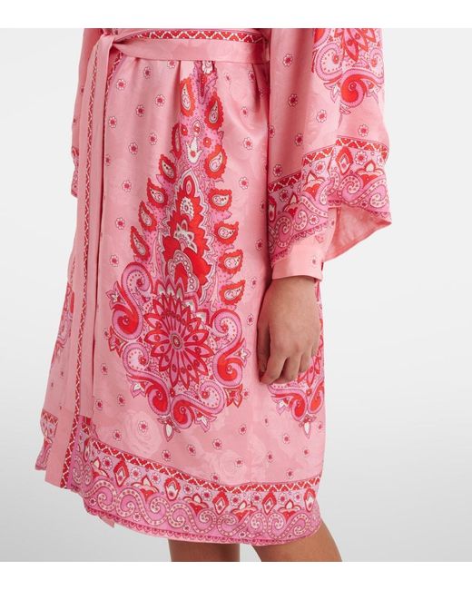 Etro Pink Printed Coat