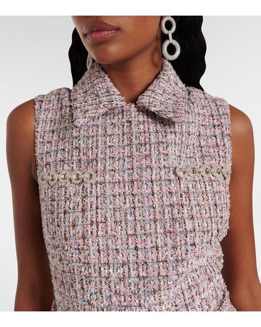 Self-Portrait Pink Layered Minidress
