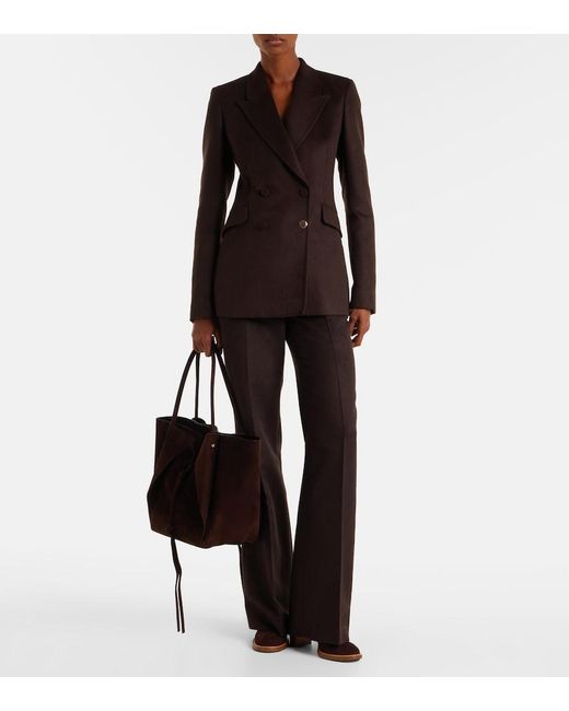 Gabriela Hearst Brown Vesta Silk Flared Pants