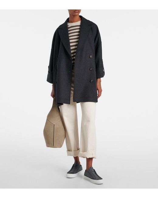 Brunello Cucinelli Gray Slip-Ons