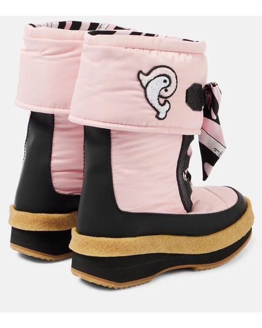 Emilio Pucci Pink Iride Snow Boots