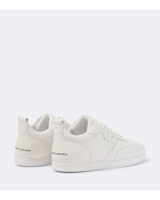 Christian Louboutin White Tutti Rui Leather Low-Top Sneakers for men