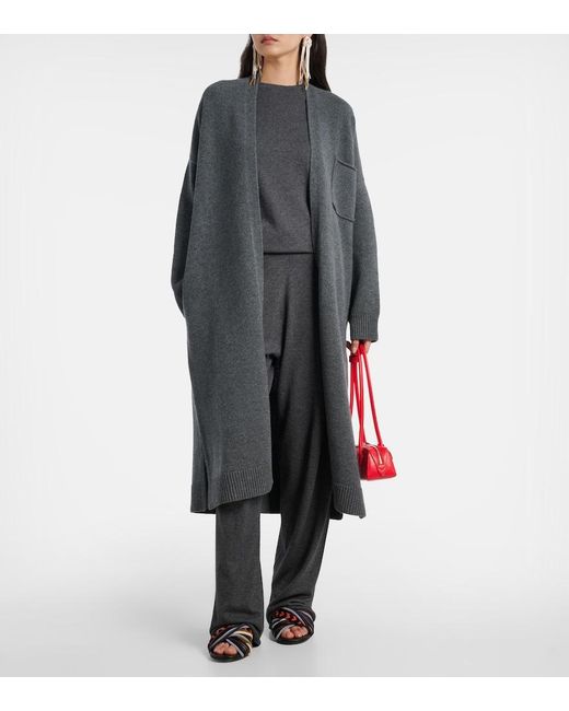 Extreme Cashmere Gray N°105 Coat Belted Cashmere Wrap Cardigan