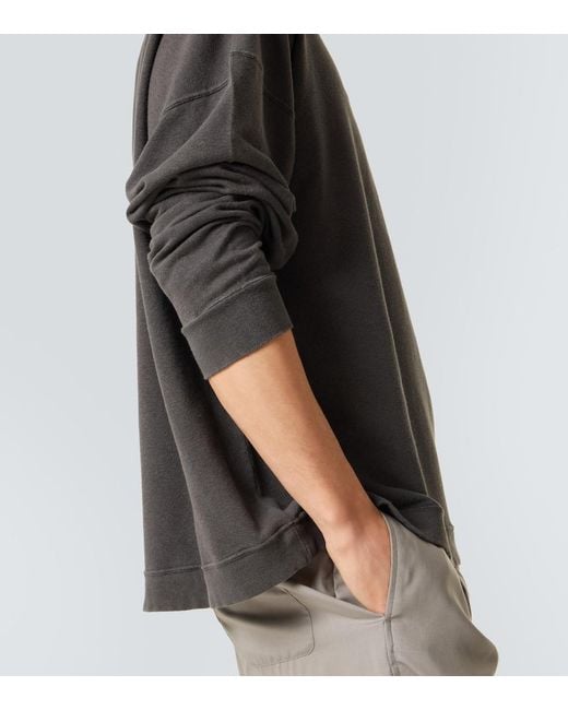 Our Legacy Gray Slack Cotton And Linen-Blend Sweatshirt for men
