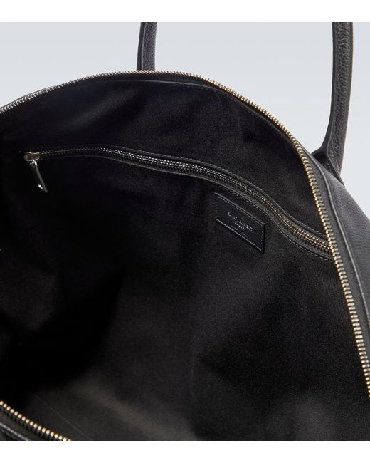 Saint Laurent Black Giant Leather Bowling Bag for men