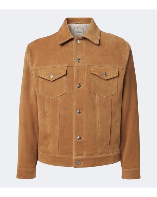 Arma Brown Karis Suede Jacket for men