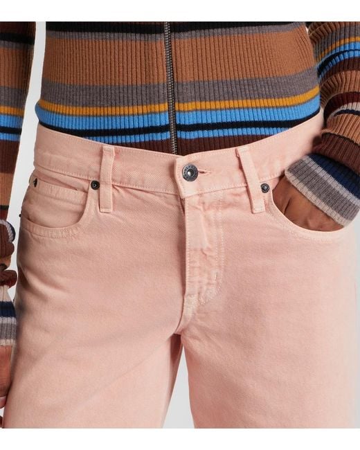 SLVRLAKE Denim Pink Mica Wide-Leg Jeans